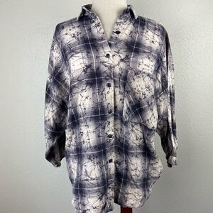 Byer California Button Down Flannel Shirt Size L EUC